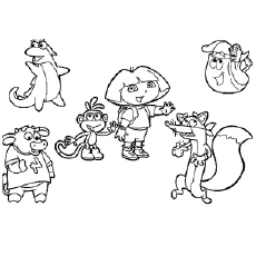 230x230 Dora Coloring Pages
