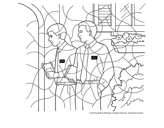 569x447 Missionaries Coloring Page