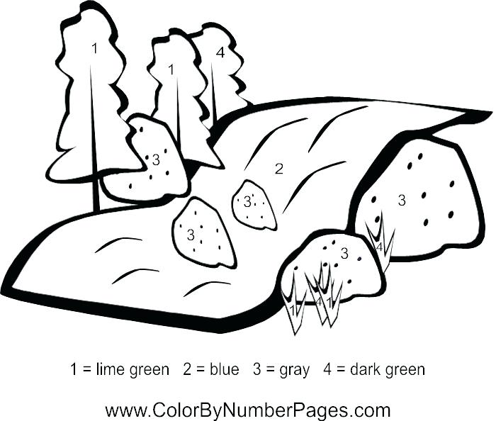 700x594 Coloring Page River Color By Number Pages