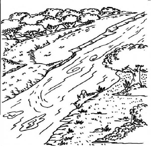600x591 River Coloring Pages Printable