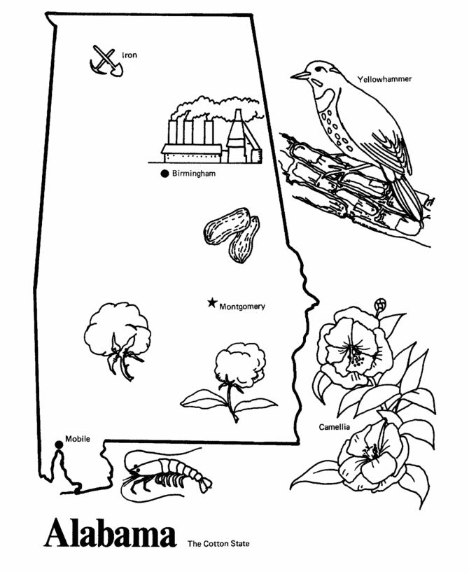Mississippi State Coloring Pages