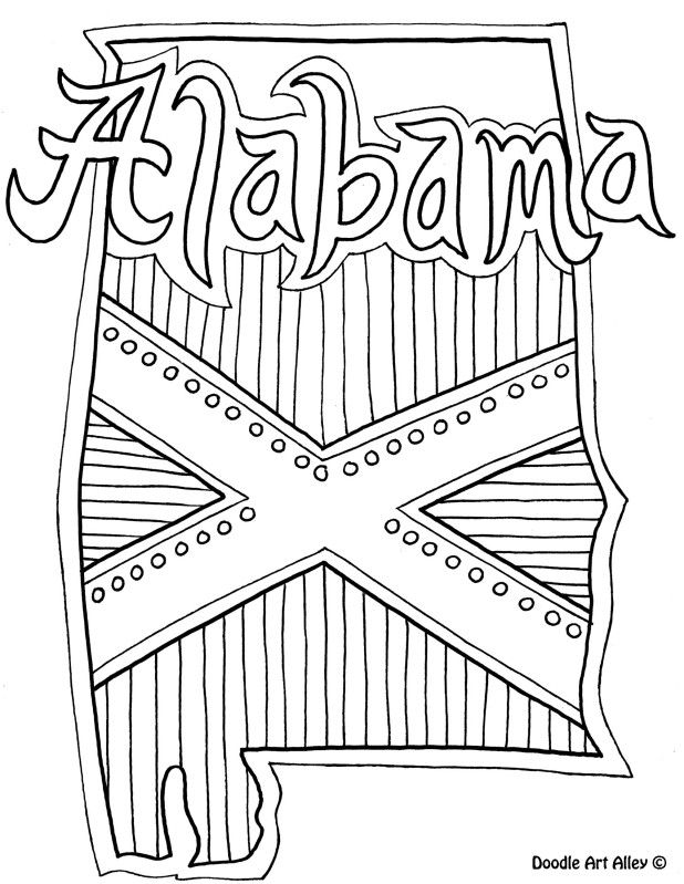 618x799 Alabama State Symbols Coloring Pages 581127