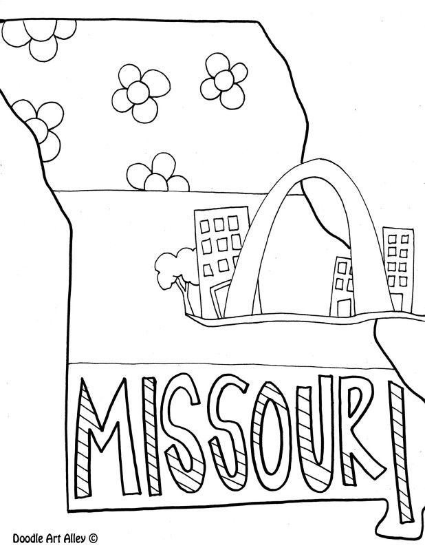 618x799 Missouri Coloring Page By Doodle Art Alley Usa Coloring Pages