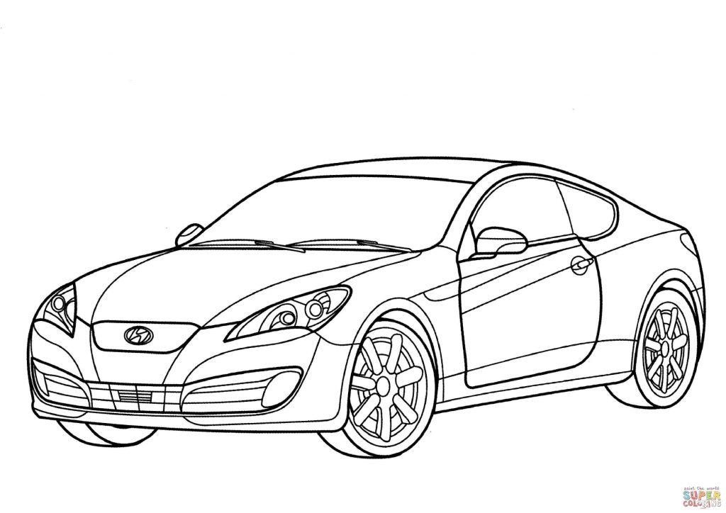 1024x724 Hyundai Genesis Coupe Car Coloring Page