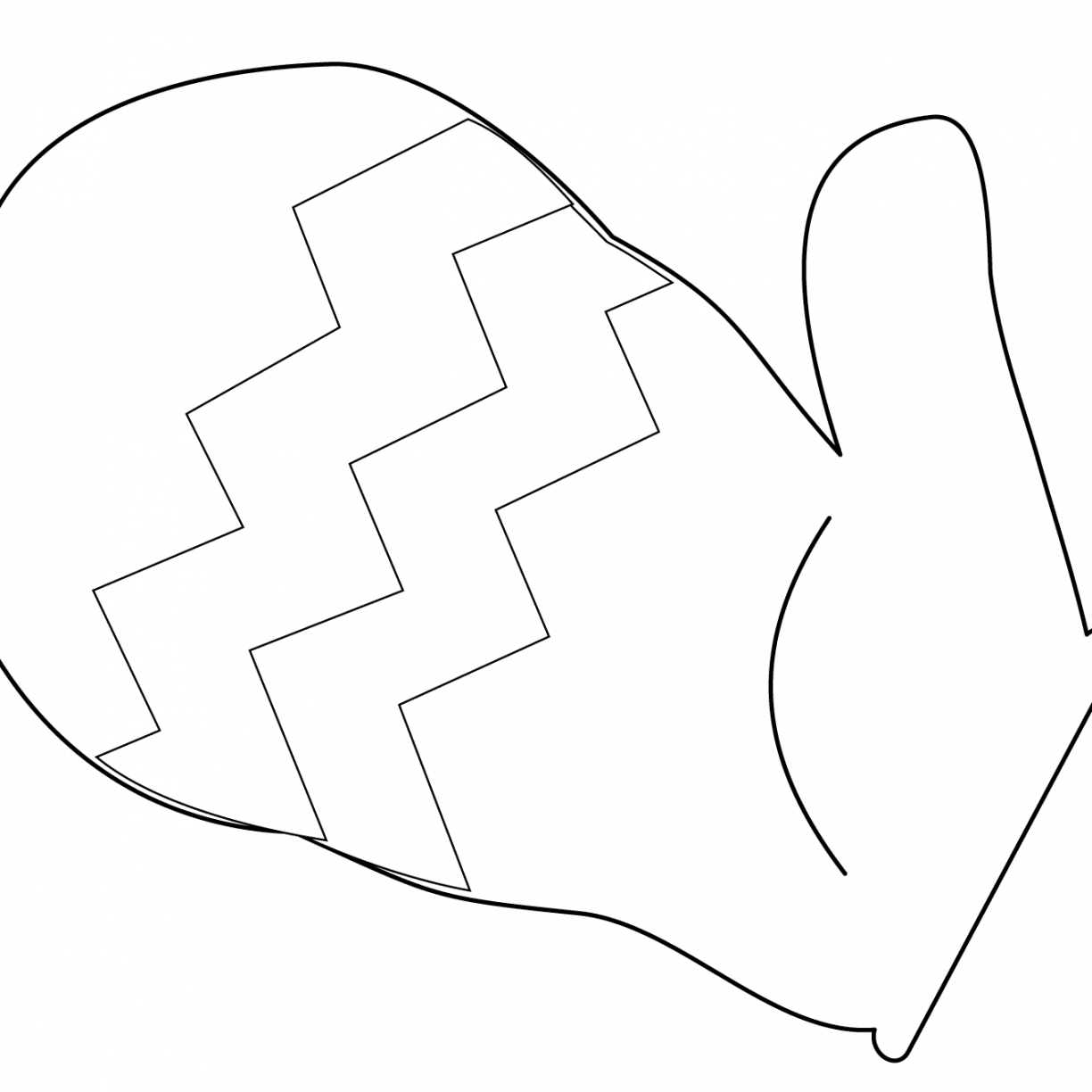 1224x1224 Let Snow Coloring Page Adults Hand Mittens Pages For Kids