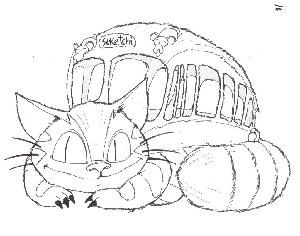 1023x806 Studio Ghibli Coloring Pages