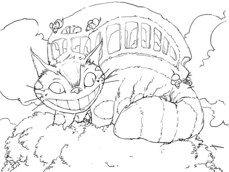 736x552 Cat Bus Coloring Page Fun With Learning Cats Bus