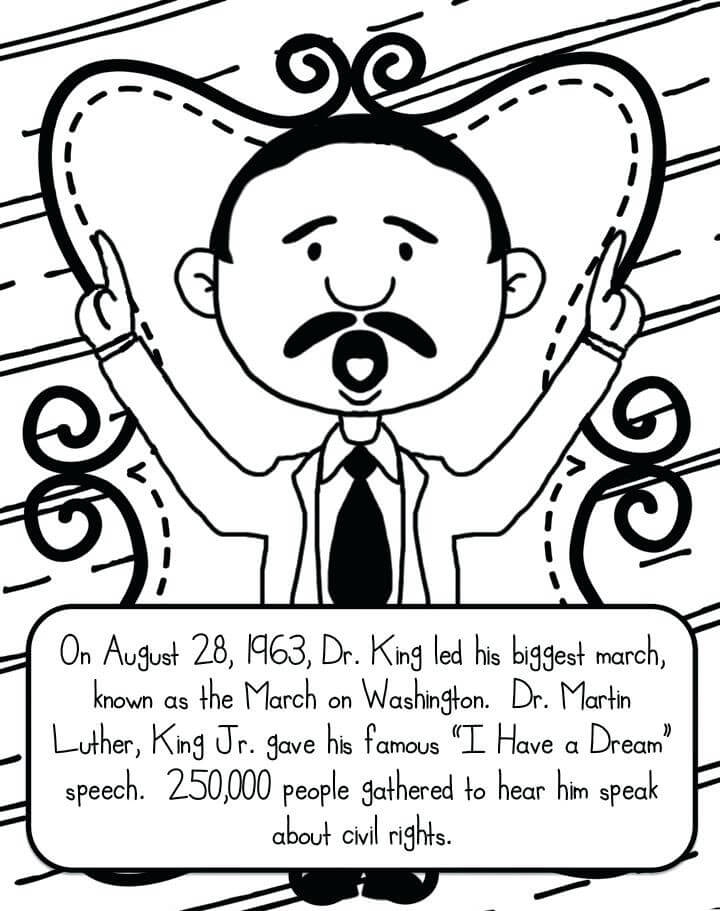 720x911 Martin Luther King Jr Coloring Pages Printable Free Printable