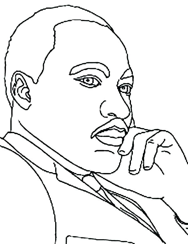 600x777 Martin Luther King Jr Coloring Pages Worksheetshtml For Dr Designs