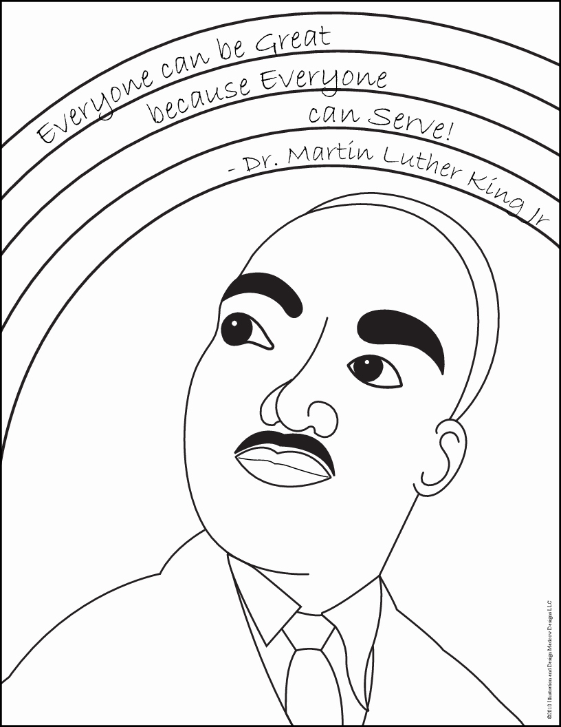 816x1056 Martin Luther King Jr Day Coloring Page