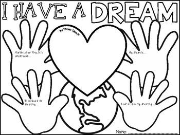 350x263 Mlk Day Coloring Pages With Short Writing Prompts Tpt