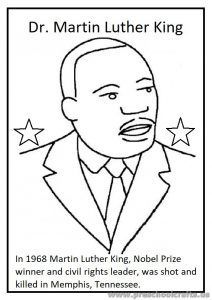 212x300 Martin Luther King, Jr. Free Coloring Pages And Worksheets