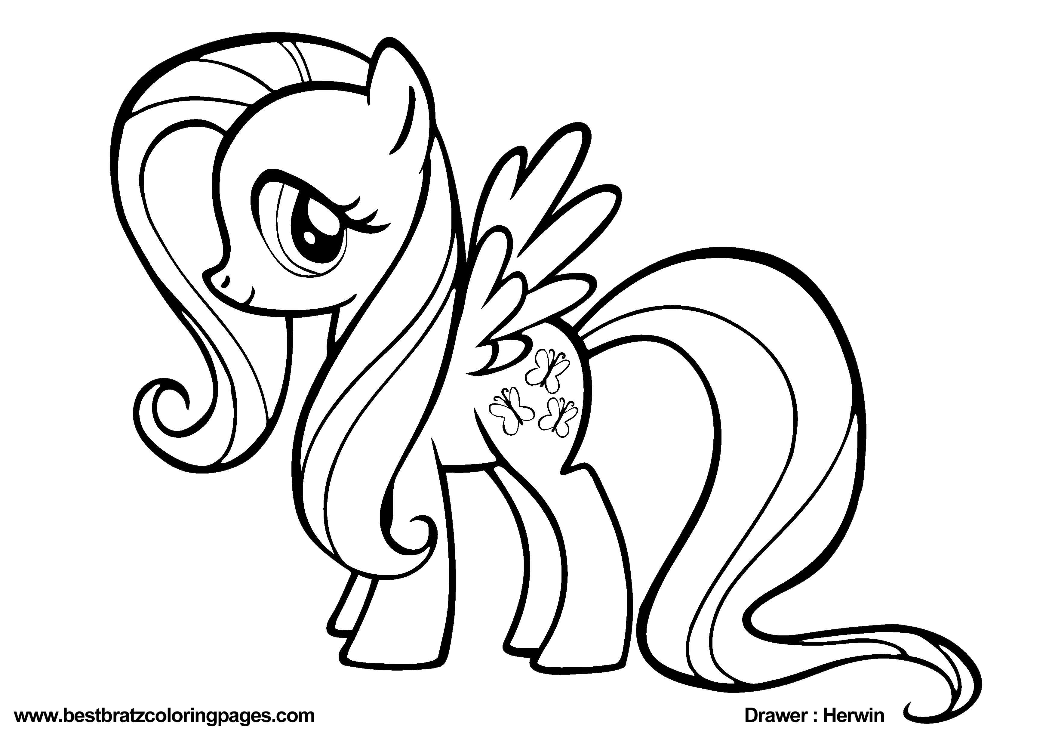3508x2483 My Little Pony Fluttershy Coloring Pages
