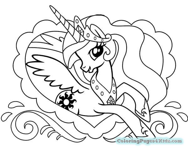 600x481 My Little Pony Coloring Pages Princess Celestia And Princess Luna