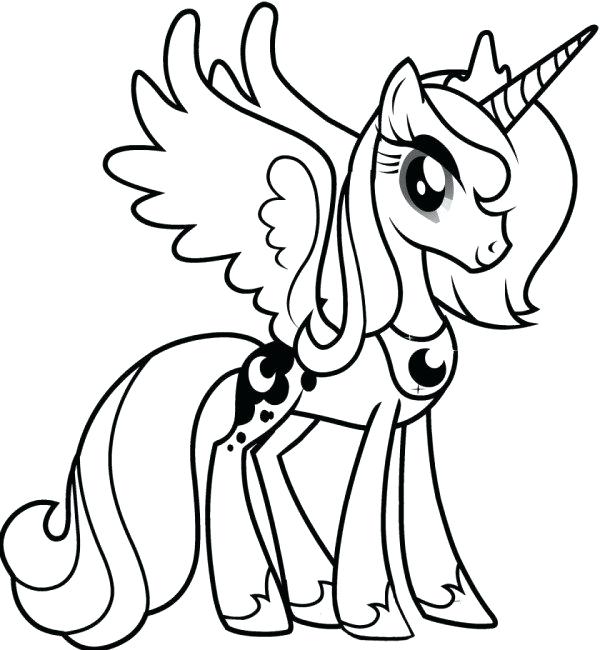 600x650 My Little Pony Coloring Pages Princess My Little Pony Coloring