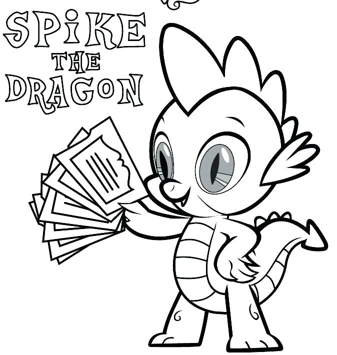 674x710 Pony Coloring Pages My Little Pony Color Pages Spike The Dragon My