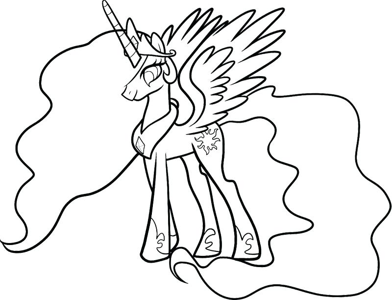 800x611 My Little Pony Coloring Pages Princess Celestia