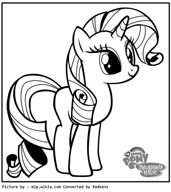 582x654 Coloring My Little Pony Rarity