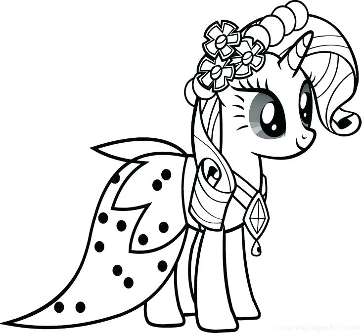 736x674 Mlp Coloring Pages Rarity Professional