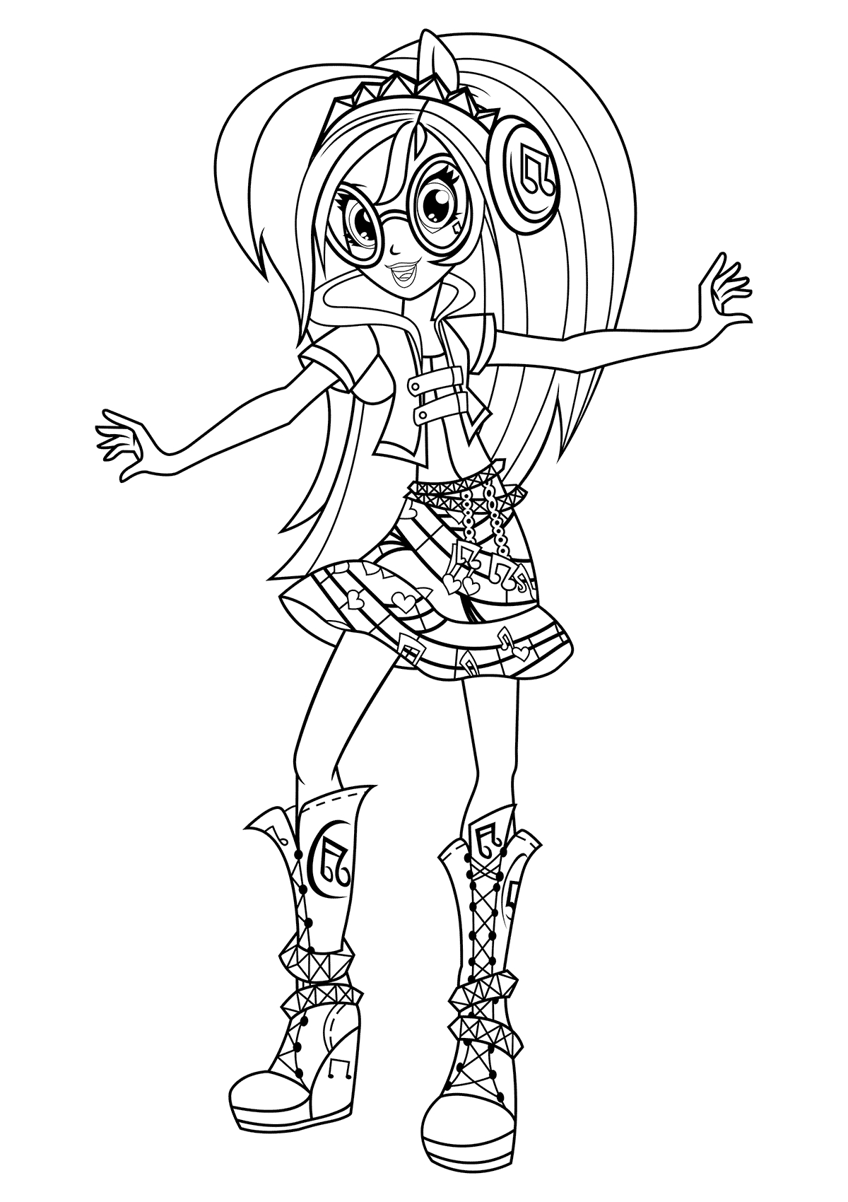 1200x1700 Equestria Girls Rainbow Rocks Coloring Pages Getcoloringpages