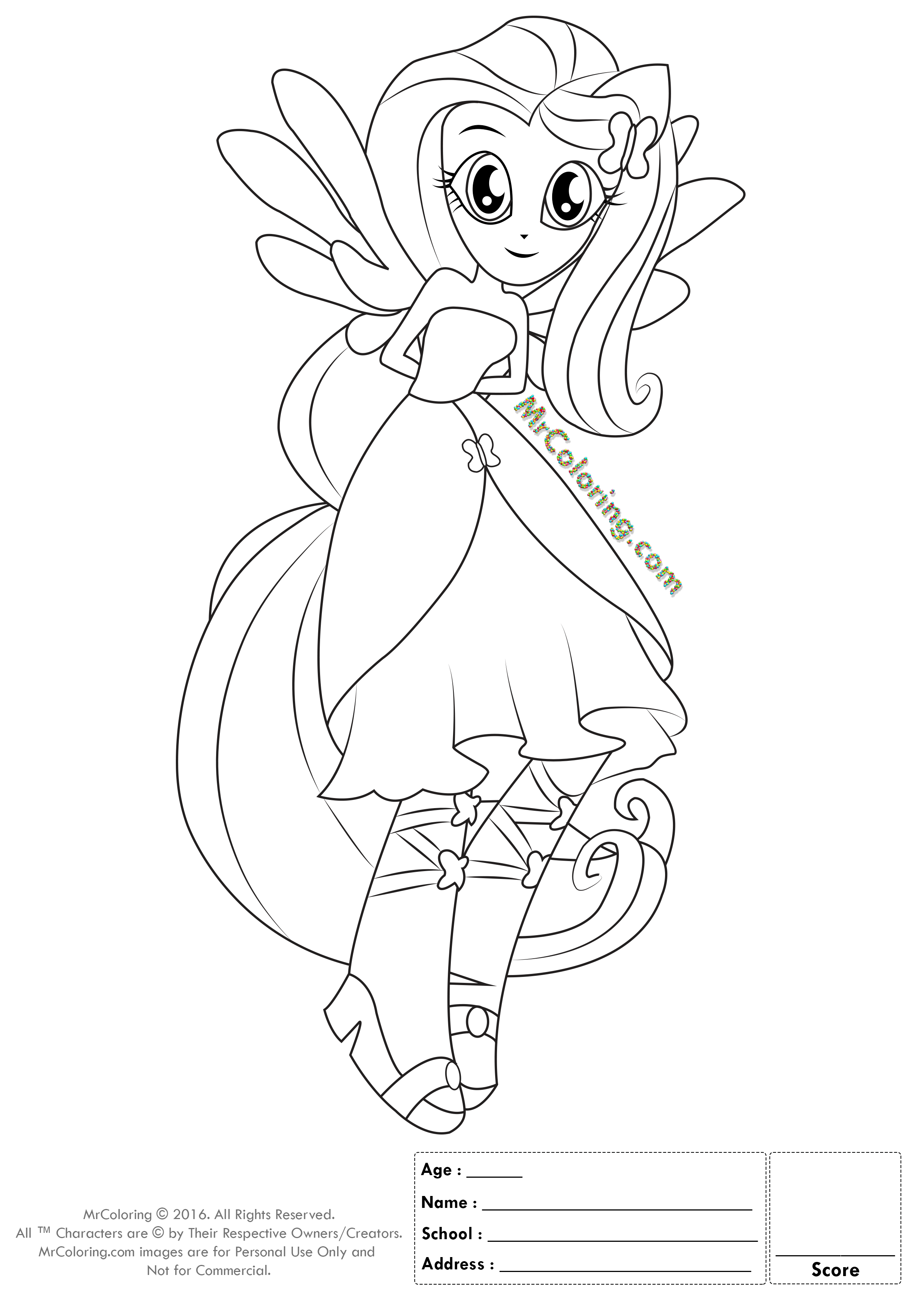 2480x3508 Mlp Fluttershy Coloring Pages Equestria Girls
