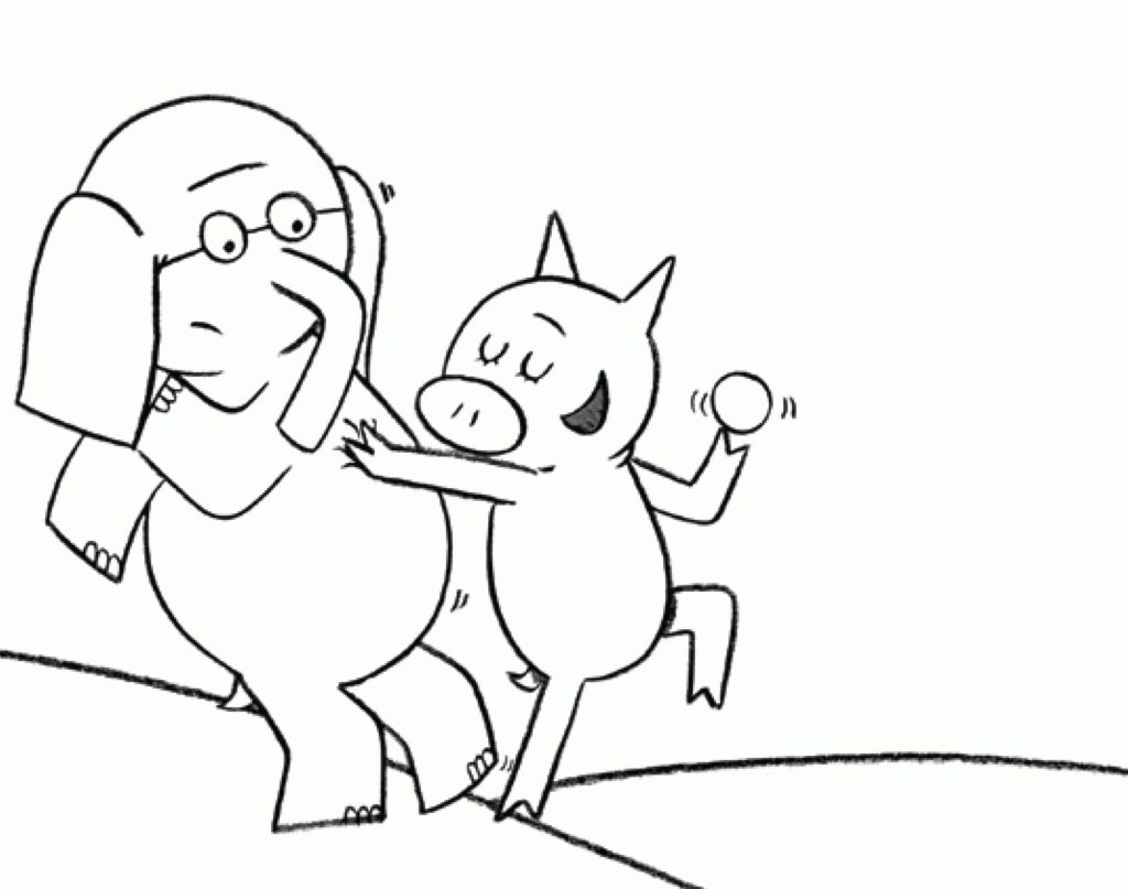 1024x807 Mo Willems Elephant And Piggie Coloring Pages Now