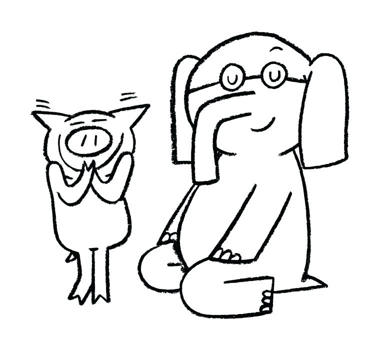 736x686 Amazing Amazing Mo Willems Coloring Pages Online Elephant And Page