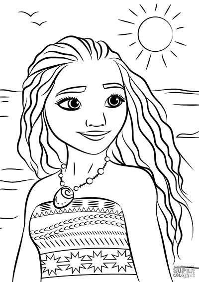 Moana Coloring Pages Disney