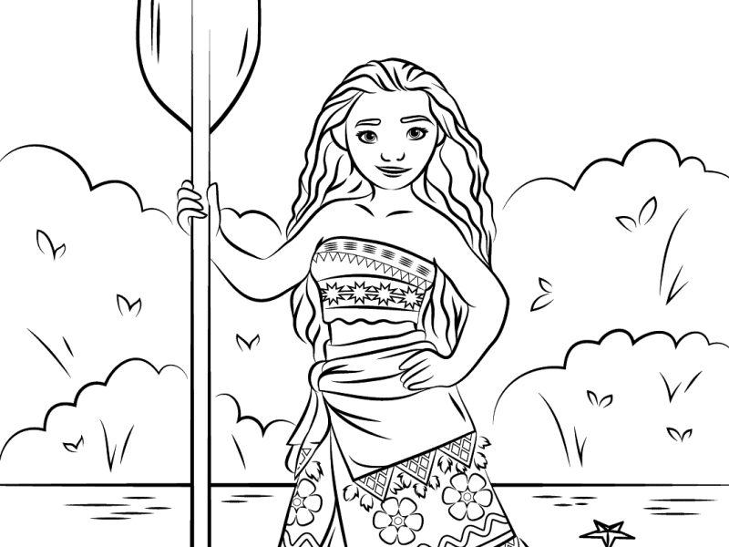800x600 Interesting Design Coloring Pages Moana Princess Moana Coloring