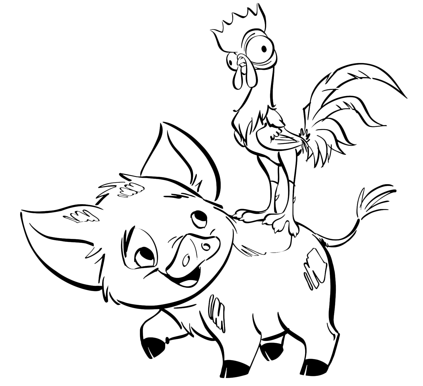 1600x1459 Pua Pig From Moana Coloring Page Free Pages Line Gallery Of Baby