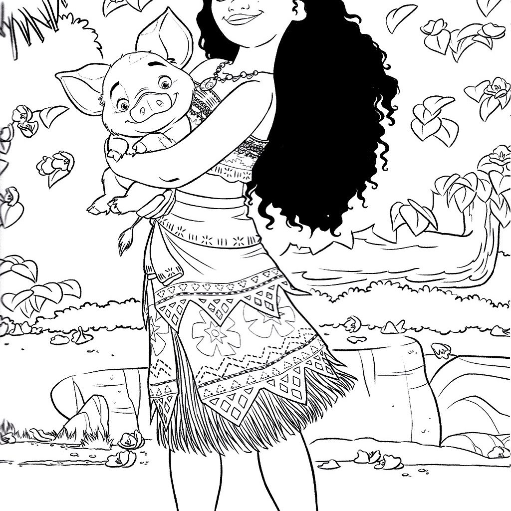 1024x1024 Top 10 Moana Coloring Pages Free Printables