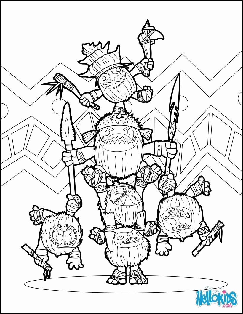 820x1060 Moana Coloring Pages Printable Lovely Print Kakamora From Moana