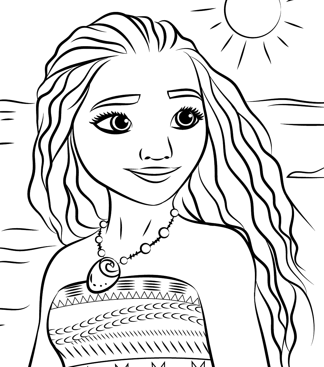 1060x1200 Unique Moana Coloring Pages Disney Design Printable Coloring Sheet