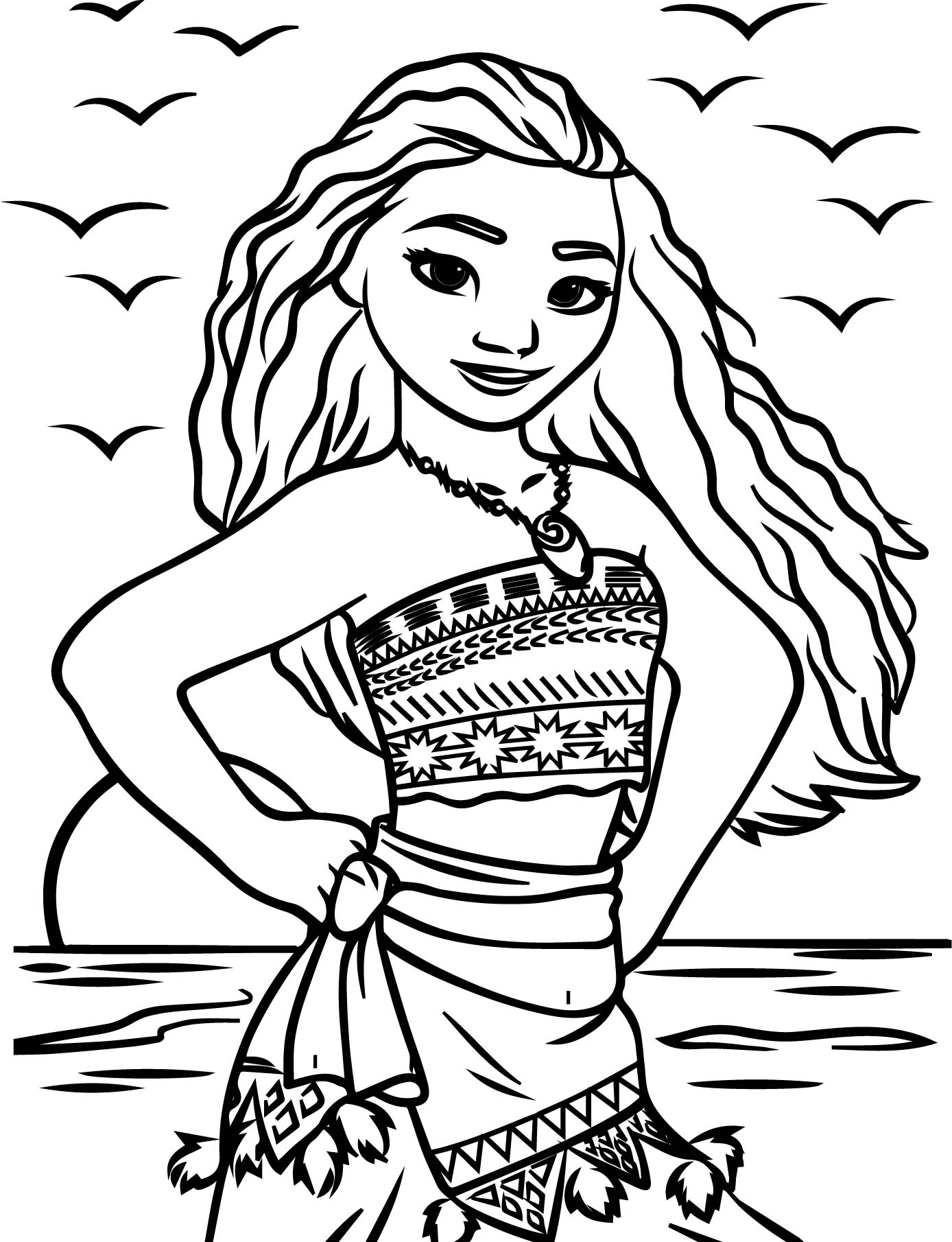 Moana Free Coloring Pages