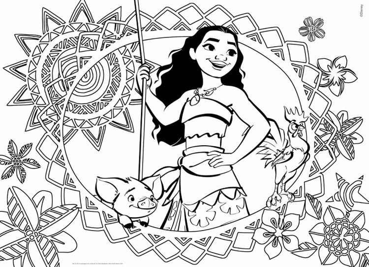 750x542 Moana Coloring Pages
