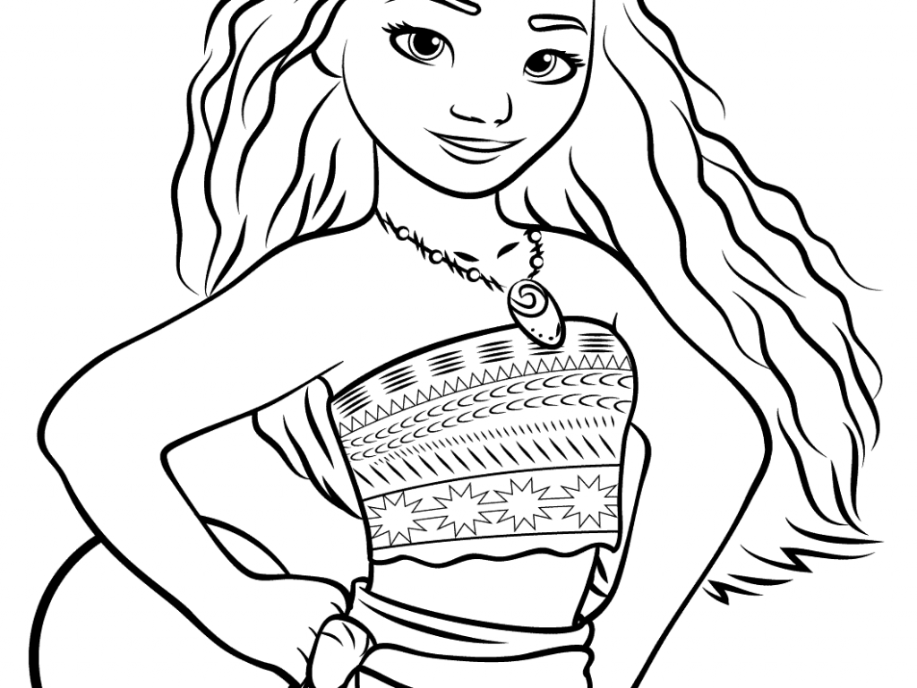 1024x768 Simple Design Coloring Page Moana Moana Waialiki Coloring Page