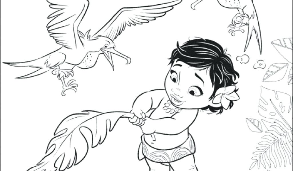 1024x600 Moana Coloring Pages Disney