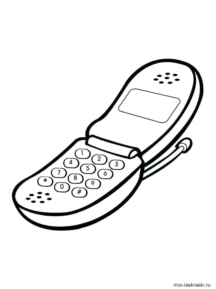 750x1000 Phone Coloring Pages Cell Phone Coloring Page For Download Mobile
