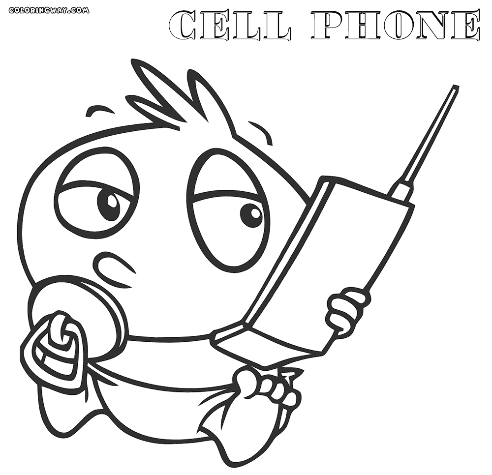 1000x966 Tremendous Cell Phone Coloring Page 20 Pictures Free Coloring