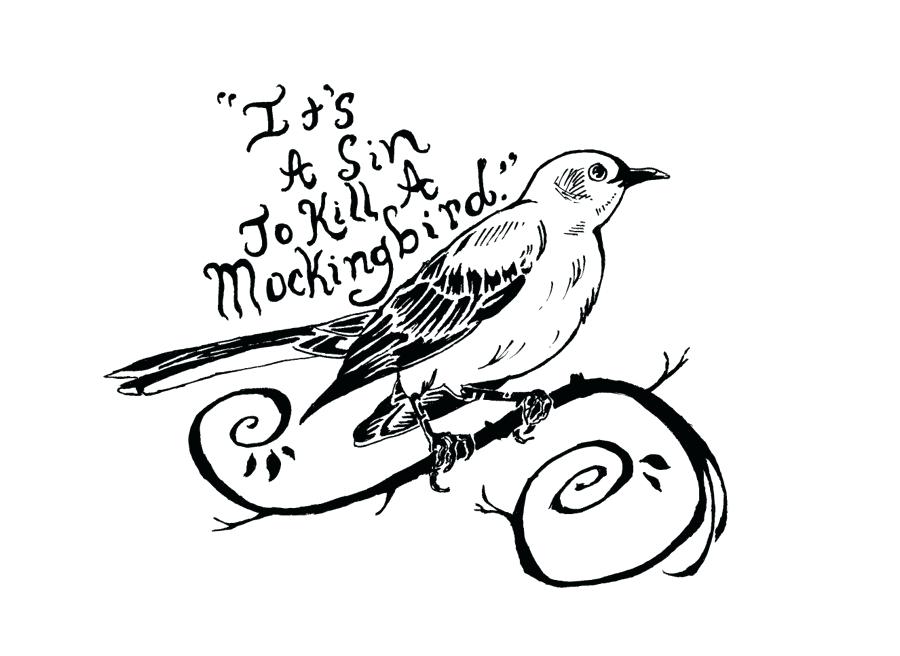 900x656 To Kill A Mockingbird Coloring Pages Coloring Page Drawn