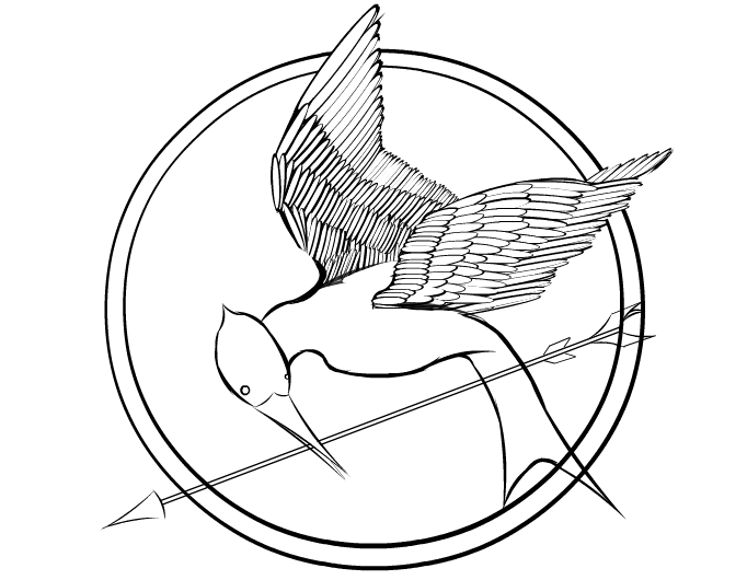 682x530 Hunger Games Mockingjay Coloring Page