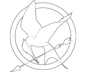 338x282 Hunger Mockingjay Coloring Pages