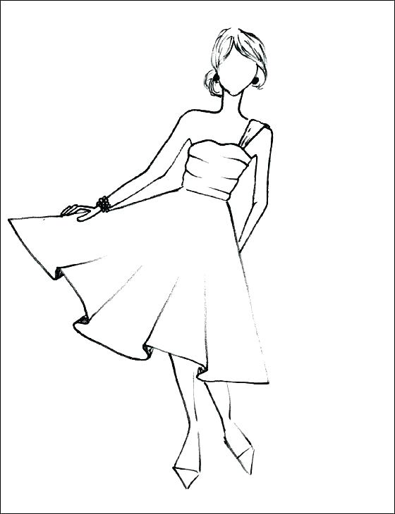 560x730 Elegant Fashion Design Coloring Pages Or Fashion Model Coloring