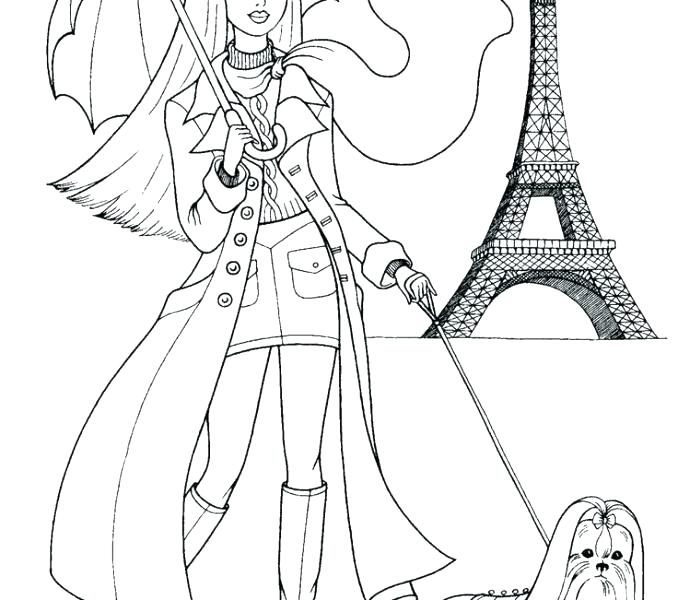 678x600 Fashion Model Printable Coloring Pages