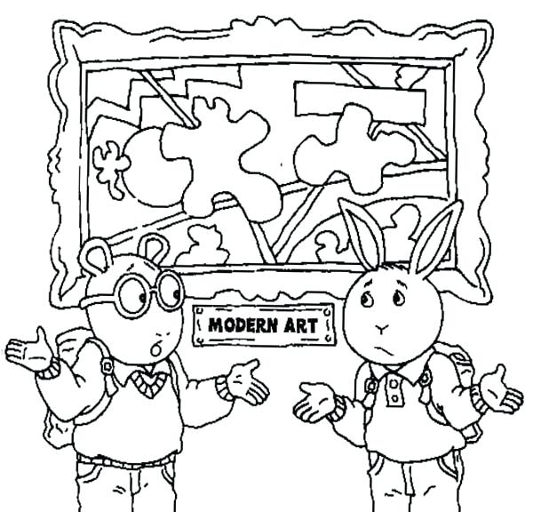 600x576 Art Coloring Page And Buster Understand The Modern Art Coloring