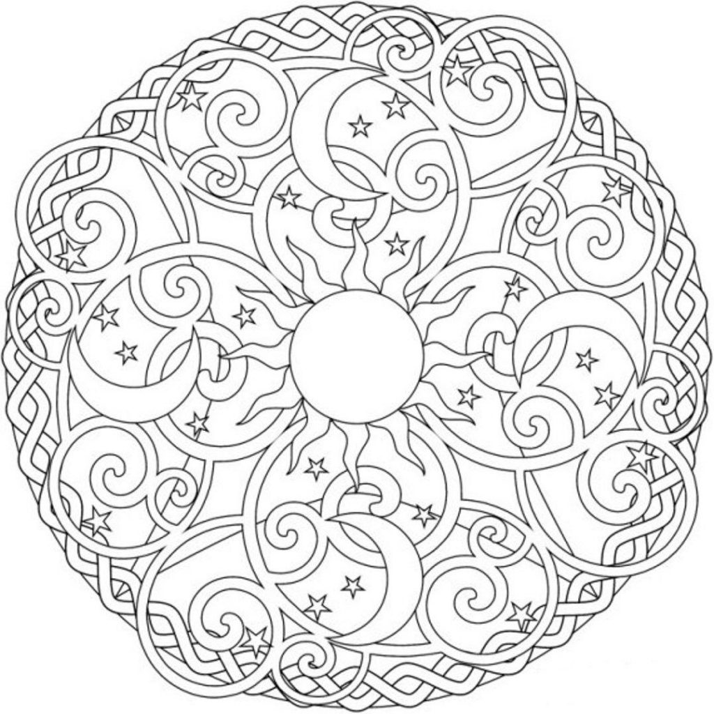 1024x1024 Modern Art Mandala Coloring Book And Drawing Excellent Pages Free