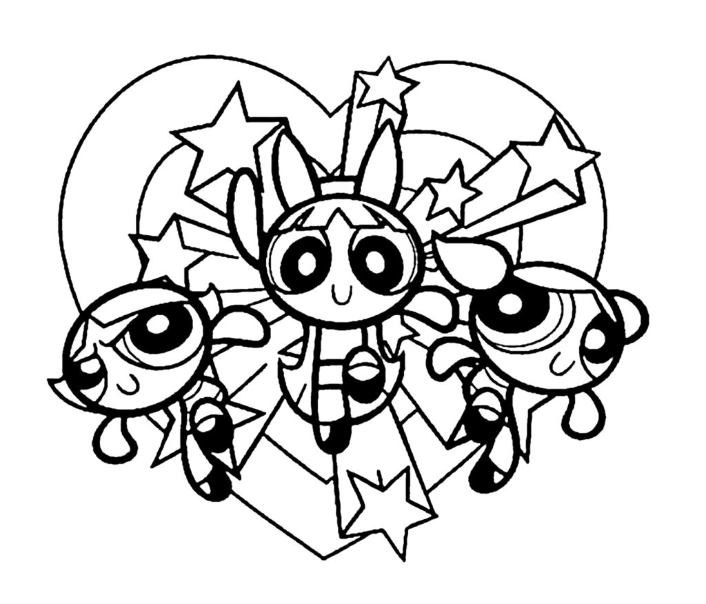 1024x876 Power Puff Girls Coloring Page