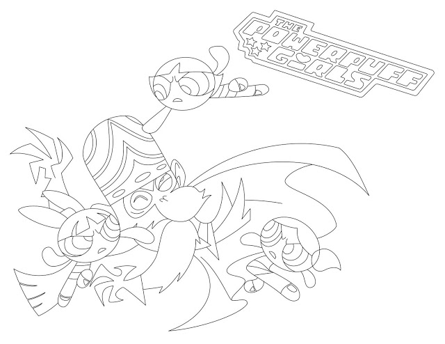 640x494 Girls Vs Mojo Jojo Coloring Page