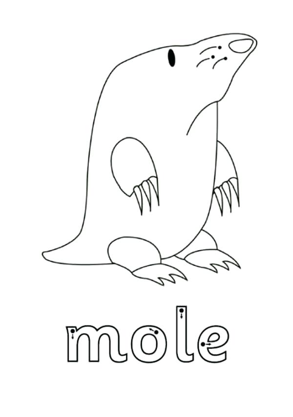 600x852 Mole Coloring Page This Mole Look Sad Coloring Pages Mole Crab