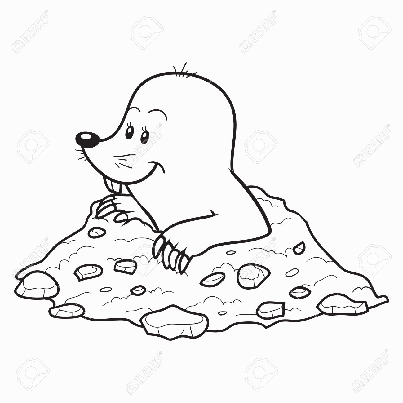 1300x1300 New Mole Coloring Page Top Ideas